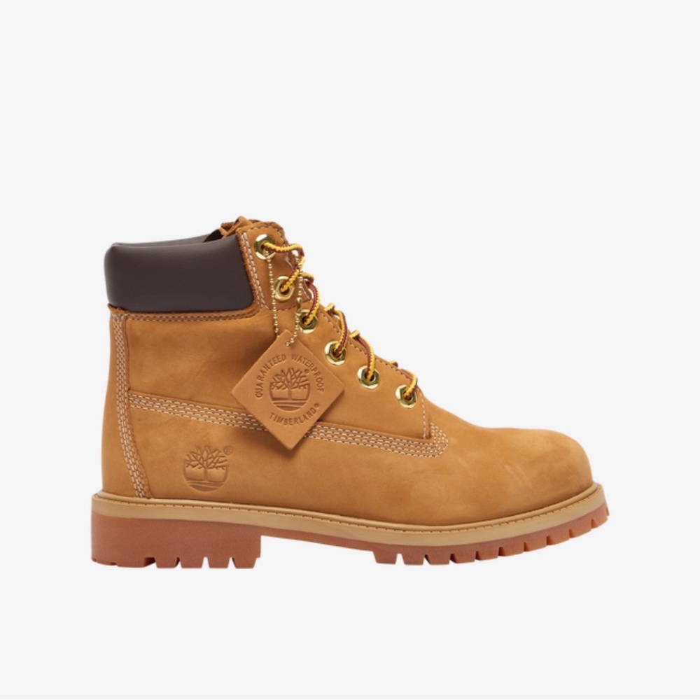 Timberland Premium 6 in waterproof boot wheat nubuck Size 4.5 M/M Juniors.